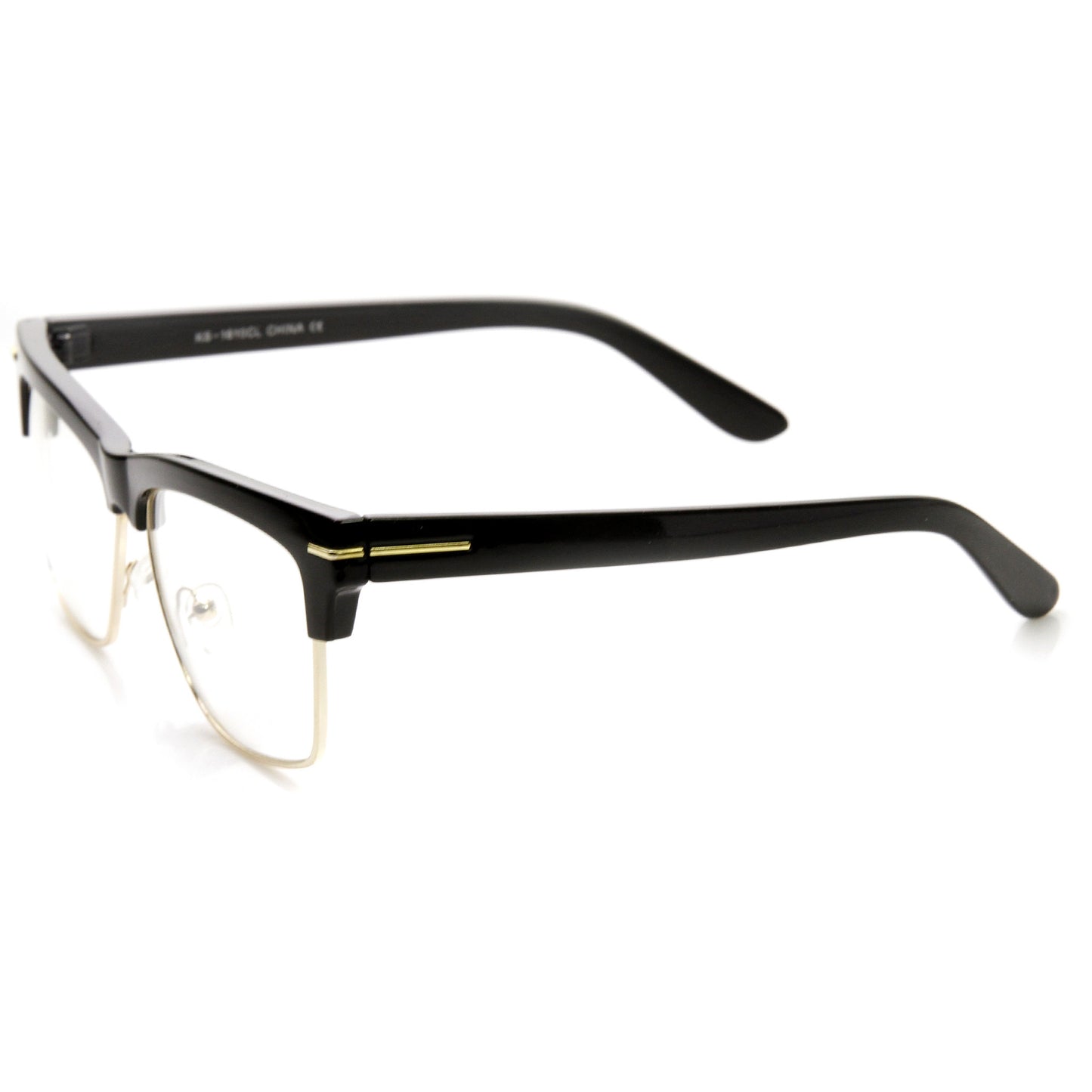 RETRO 1960'S FASHION HALF FRAME CLEAR LENS GLASSES